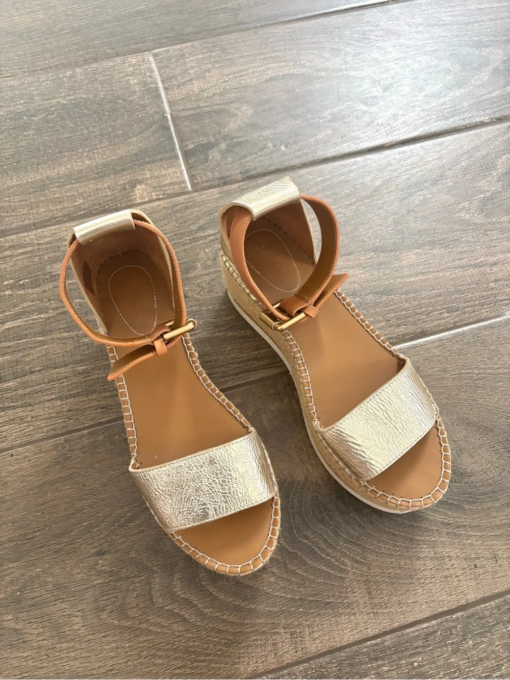 SEE BY CHLOÉ / Glyn Leather Platform Espadrille Sandals